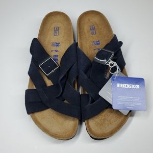 New Birkenstock Lugano Suede Leather Sandals